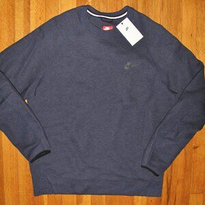Nike Sportswear Tech Fleece Crew Neck Sweatshirt Mens L Obsidian